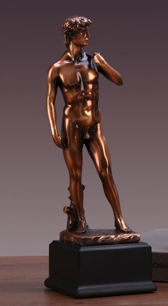 Trophy Awards David By Michelangelo Statue on Base Figurine